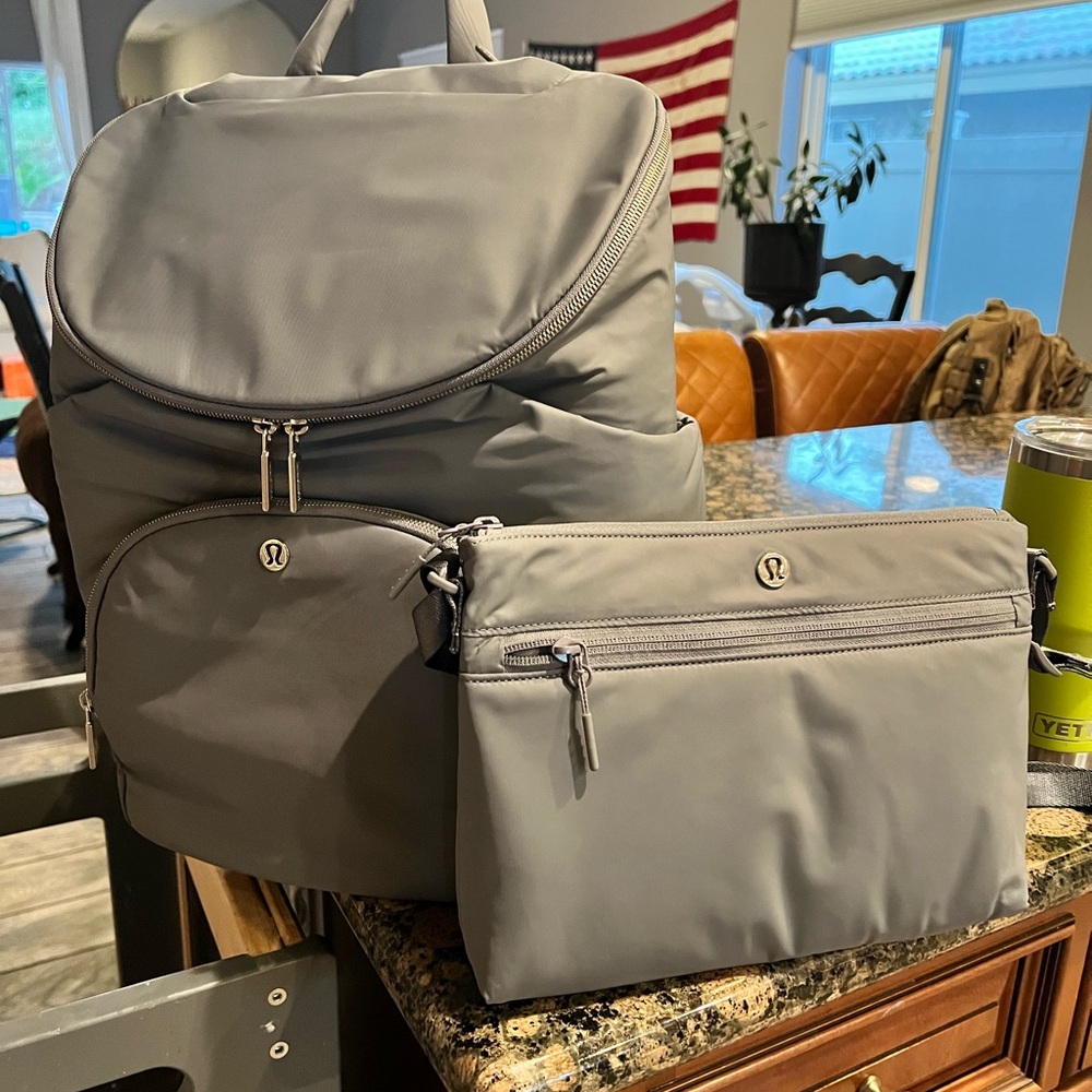 Brand New W/O Tags Lululemon New Parent Diaper Bag 17L Solar Grey